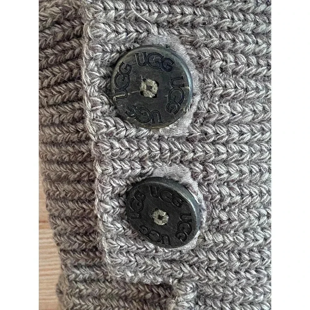 UGG Australia Girl's US 4 Gray Warm Twisted Cable Over The Knee Boots Pre-owned